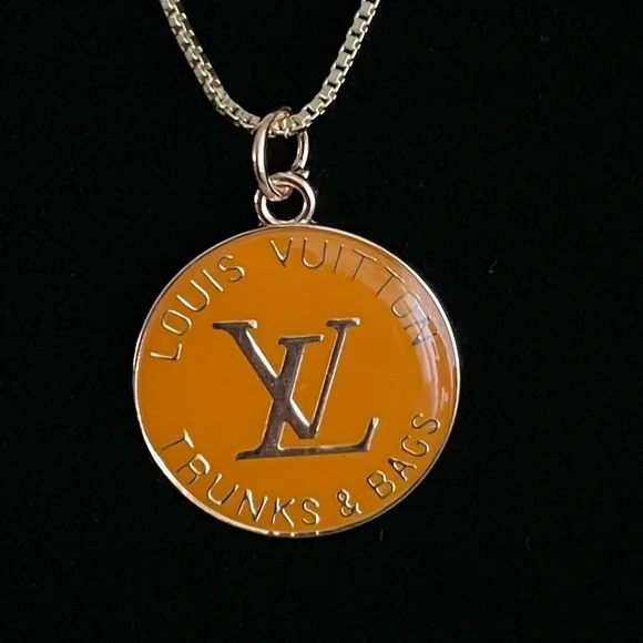 Louis Vuitton Signature Orange Tangerine Pendant on New Chain - Picture 4 of 4